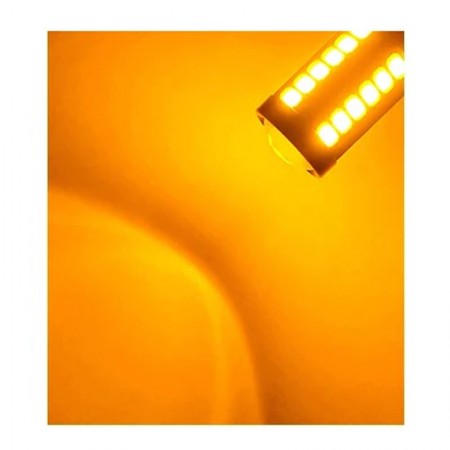 2 Lampadine 1156 CANBUS LED Fari Auto Moto camion furgoni GIALLA 1600K 12-24V