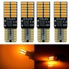 Hongu 4 LED T10 24SMD 4014 12-24V Lampade Lampadine Luci gialla aut...