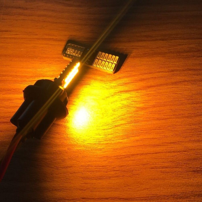 Hongu 4 LED T10 24SMD 4014 12-24V Lampade Lampadine Luci gialla aut...