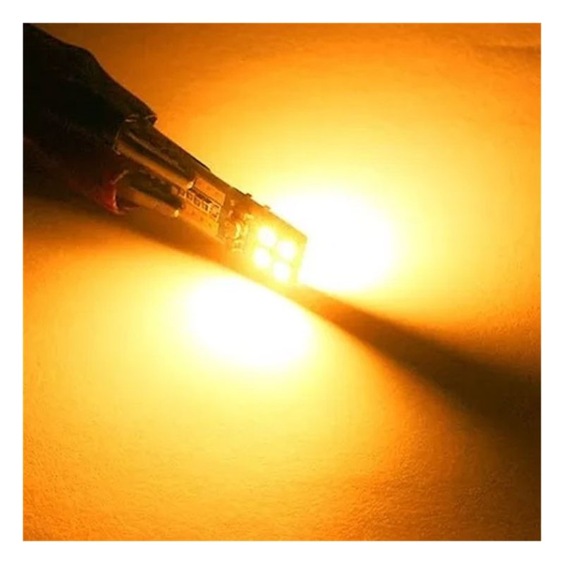 Hongu 4 LED T10 24SMD 4014 12-24V Lampade Lampadine Luci gialla aut...