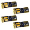 Hongu 4 LED T10 12SMD 12-24V Lampade Lampadine Luci gialla auto mot...
