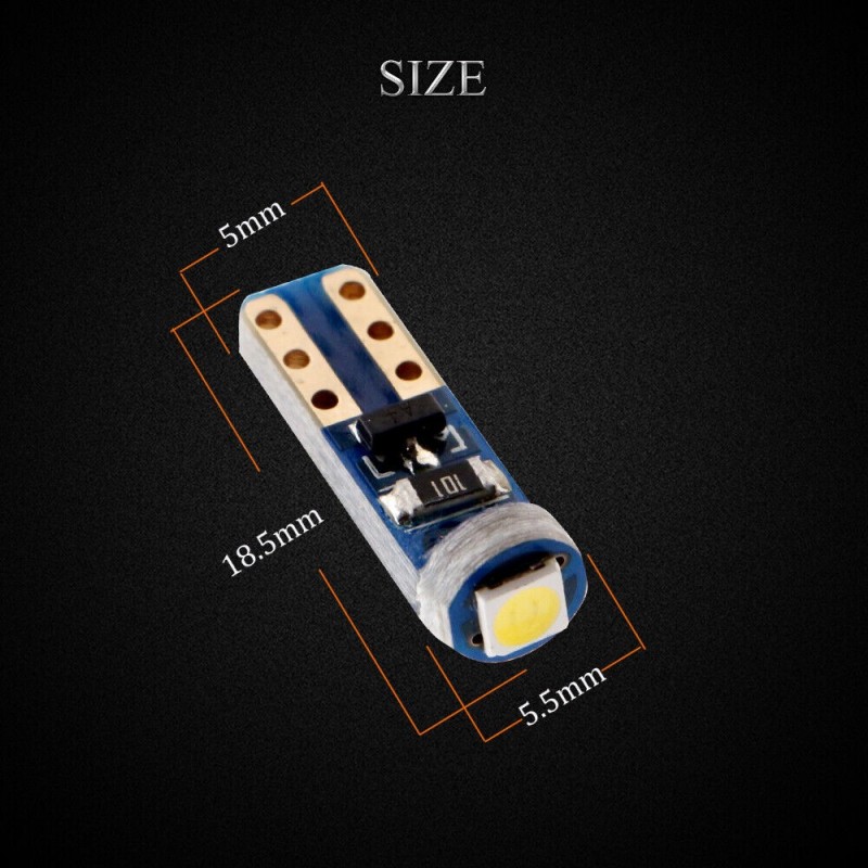 Hongu 4 LED T5 1SMD 12-16,5V Lampade Lampadine Luci rossa auto moto...