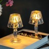 Hongu 12 MINI LAMPADA TAVOLO COMODINO DIAMANTE EFFETTO CRISTALLO LU...