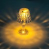 Hongu 12 MINI LAMPADA TAVOLO COMODINO DIAMANTE EFFETTO CRISTALLO LU...