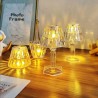 Hongu 12 MINI LAMPADA TAVOLO COMODINO DIAMANTE EFFETTO CRISTALLO LU...
