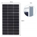 Pannello solare monocristallino 100W watt impianto kit fotovoltaico 92 x 67cm