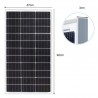 DOBO Pannello solare monocristallino 100W watt impianto kit fotovol...