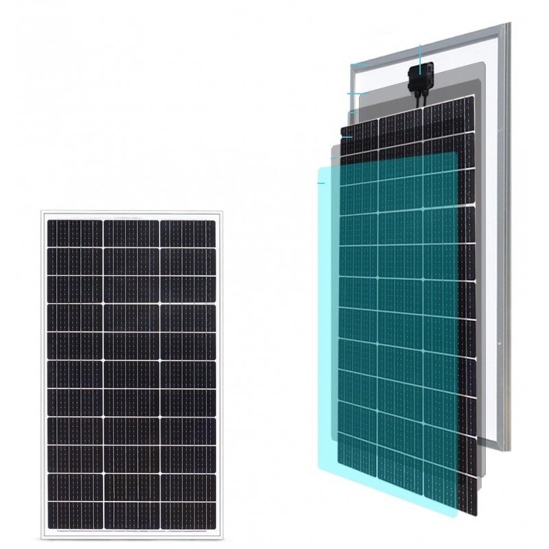 DOBO Pannello solare monocristallino 100W watt impianto kit fotovol...
