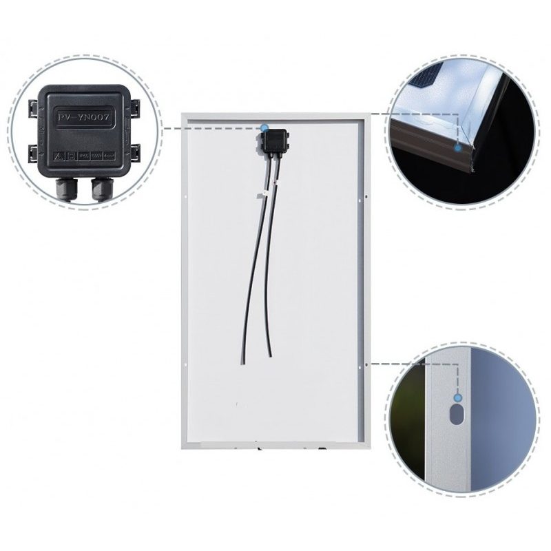 DOBO Pannello solare monocristallino 100W watt impianto kit fotovol...