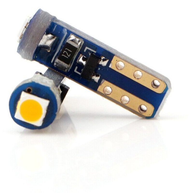 Hongu 4 LED T5 1SMD 12-16,5V Lampade Lampadine Luci blu auto moto c...