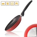 Padella bassa antiaderente 18 20 22 24 26 cm Made in italy manico plastica