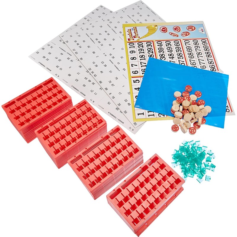 TOMBOLA NATALIZIA SUPER SPECIAL 48 CARTELLE IN PLASTICA GIOCO DI SO...