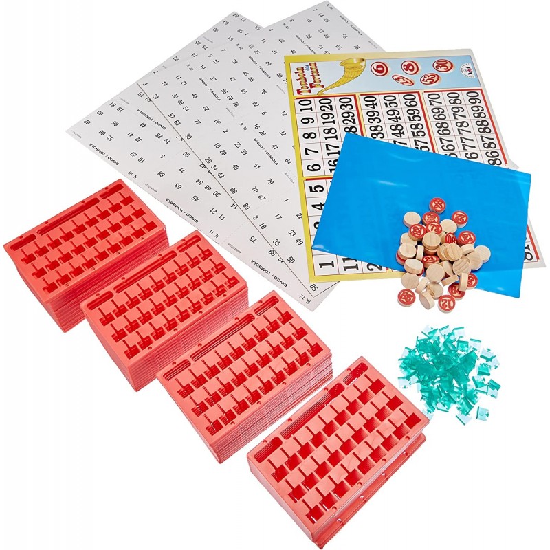 TOMBOLA NATALIZIA SUPER SPECIAL 24 CARTELLE IN PLASTICA GIOCO DI SO...