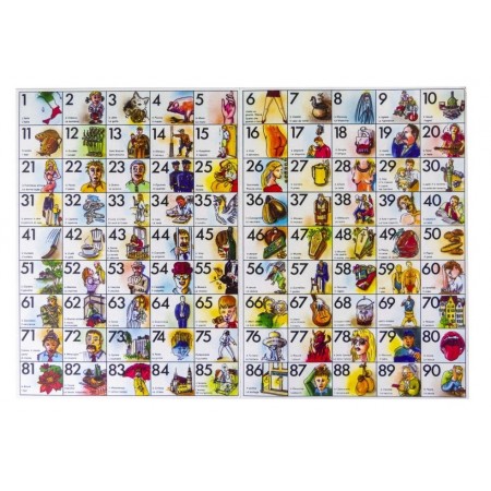 TOMBOLA SMORFIA CON 48 CARTELLE CARTONE GIOCO DI SOCIETA' DA TAVOLO NATALIZIA