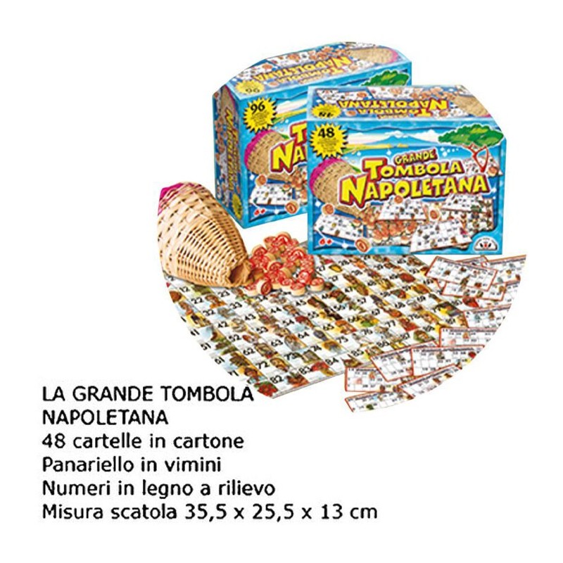 Tombola Classica 48 Cartelle e Panariello in vimini | I