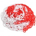 CATENA SEGNALETICA AREE RISERVATE IN PLASTICA COLORE BIANCO E ROSSO 25 METRI