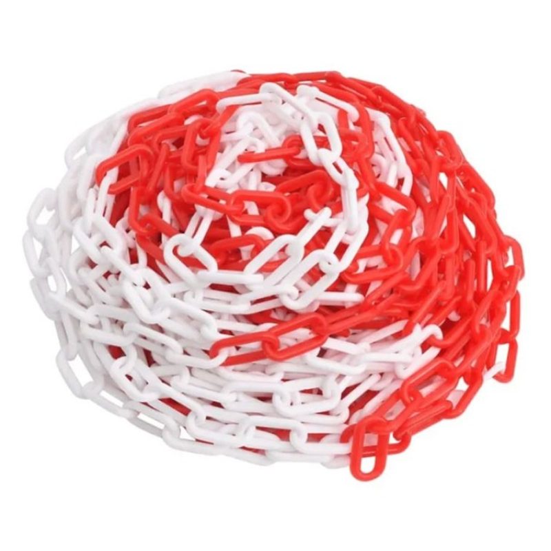 Generico CATENA SEGNALETICA AREE RISERVATE IN PLASTICA COLORE BIANC...
