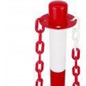 CATENA SEGNALETICA AREE RISERVATE IN PLASTICA COLORE BIANCO E ROSSO 25 METRI