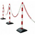 CATENA SEGNALETICA AREE RISERVATE IN PLASTICA COLORE BIANCO E ROSSO 25 METRI
