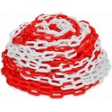 CATENA SEGNALETICA AREE RISERVATE IN PLASTICA COLORE BIANCO E ROSSO 25 METRI