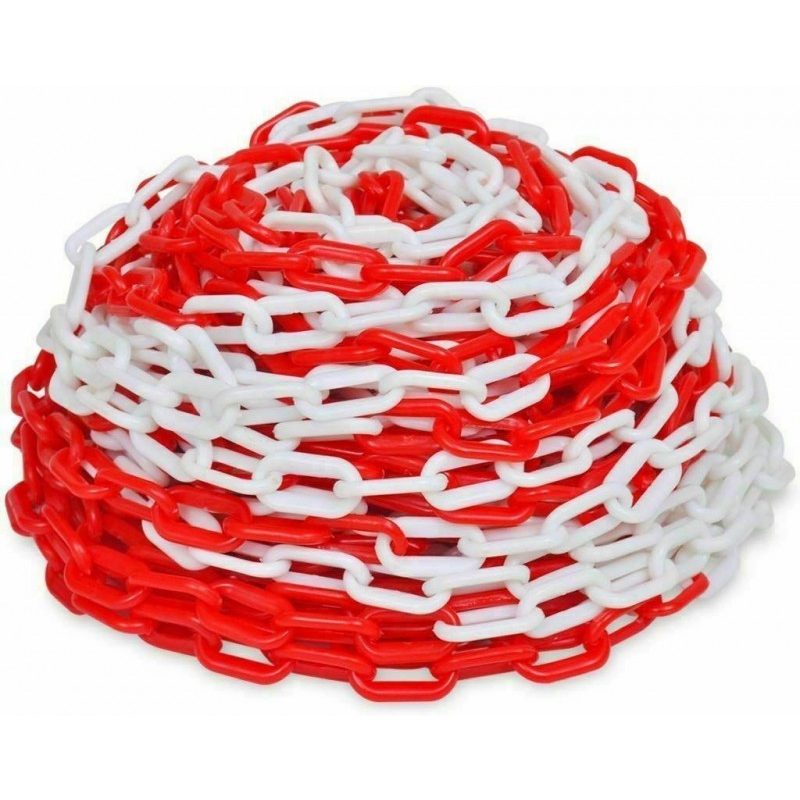 Generico CATENA SEGNALETICA AREE RISERVATE IN PLASTICA COLORE BIANC...
