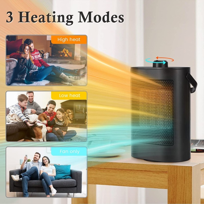 Hongu Stufetta elettrica da 900/1500W riscaldamento portatile basso...
