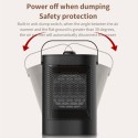 Stufetta elettrica da 900/1500W riscaldamento portatile basso consumo 23x16x12cm