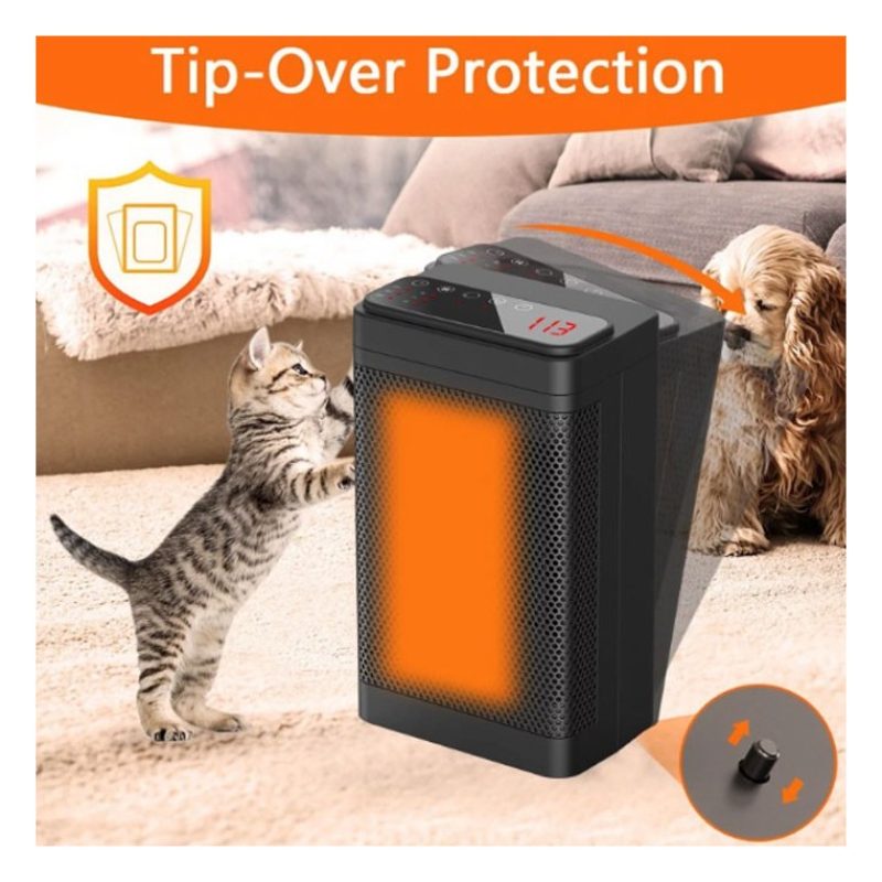 Hongu STUFA ELETTRICA RISCALDAMENTO STUFETTA 1500W PORTATILE REGOLA...