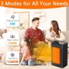 Hongu STUFA ELETTRICA RISCALDAMENTO STUFETTA 1500W PORTATILE REGOLA...