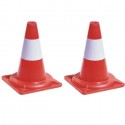 2x Cono Stradale Birillo Segnaletico Spartitraffico Alta Visibilita Piccolo 33cm
