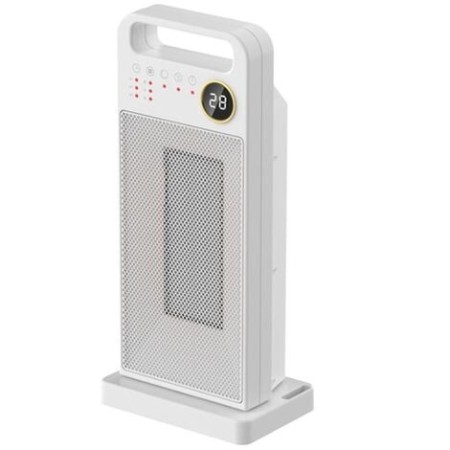Stufa elettrica riscaldamento da 2000W portatile regolabile 41x18x12cm ceramica