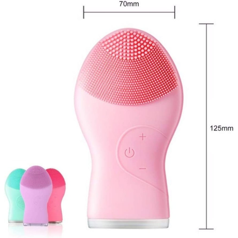 Hongu MINI SPAZZOLA CURA VISO IN SILICONE PULIZIA PELLE MASSAGGIO U...