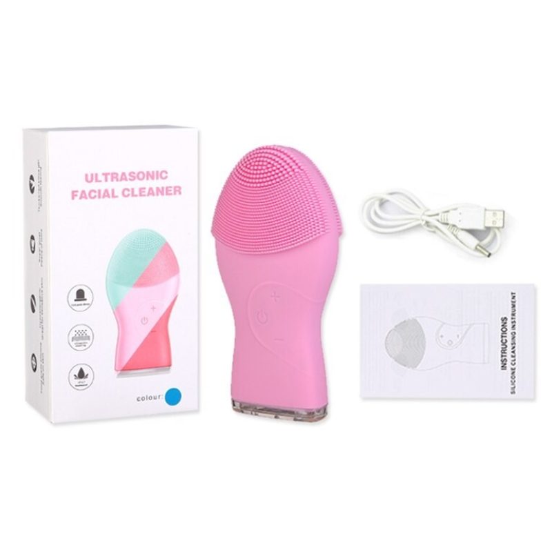 Hongu MINI SPAZZOLA CURA VISO IN SILICONE PULIZIA PELLE MASSAGGIO U...