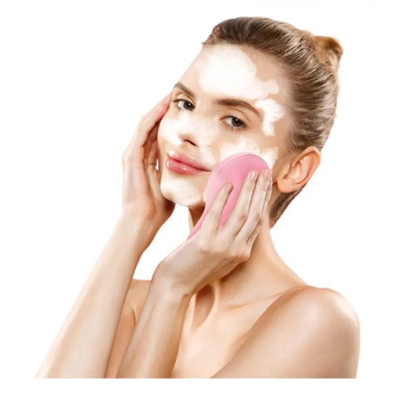 Hongu MINI SPAZZOLA CURA VISO IN SILICONE PULIZIA PELLE MASSAGGIO U...