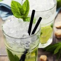 Cannucce Nere 500pz. biodegradabili e compostabili 5x200mm cocktail rigide party