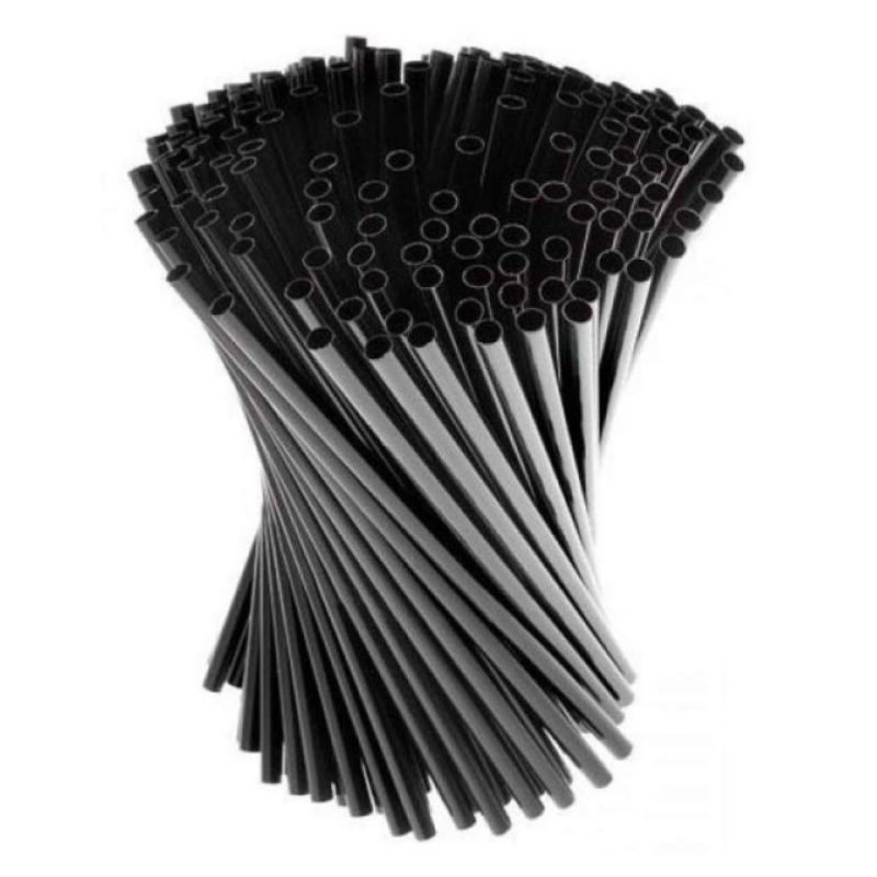 Fatigati Cannucce Nere 500pz. biodegradabili e compostabili 5x200mm...