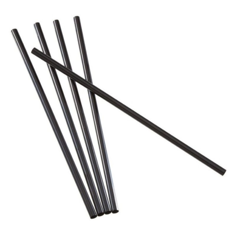 Fatigati Cannucce Nere 500pz. biodegradabili e compostabili 5x200mm...