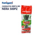 Cannucce Nere 500pz. biodegradabili e compostabili 5x200mm cocktail rigide party