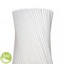 Cannucce bianche 500pz biodegradabili compostabili 5x200mm cocktail rigide party