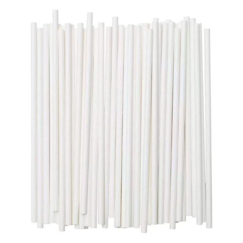 Fatigati Cannucce bianche 500pz biodegradabili compostabili 5x200mm...