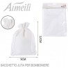 Aimeili 48 SACCHETTI JUTA BIANCHI BOMBONIERE CONFETTI COMPLEANNI MA...