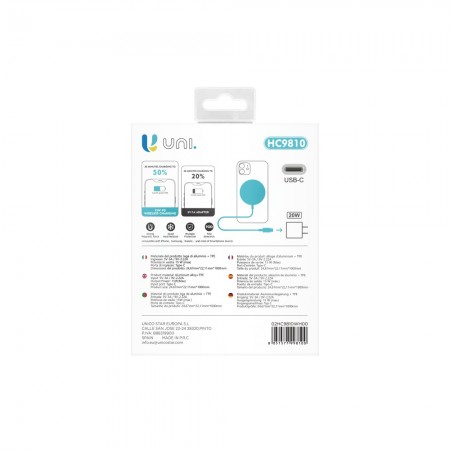 Caricabatterie magnetico QI wireless Magsafe caricatore universale 15 W cavo 1M
