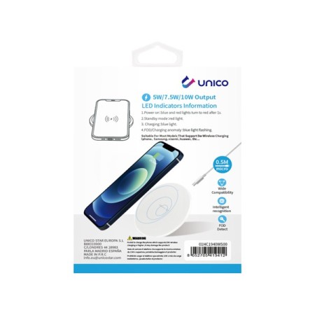 Caricatore wireless base di ricarica rapida universale 5/7.5/10 W QI micro USB