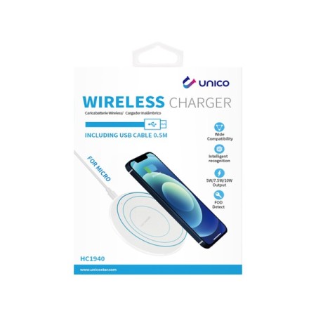 Caricatore wireless base di ricarica rapida universale 5/7.5/10 W QI micro USB