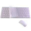 Tastiera wireless mouse senza fili ricevitore USB batterie copertura silicone
