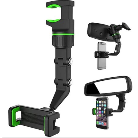 Supporto da Auto Specchietto Retrovisore 360° Regolabile