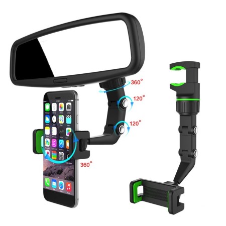 Supporto da Auto Specchietto Retrovisore 360° Regolabile