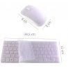 Tastiera wireless mouse senza fili ricevitore USB batterie copertura silicone