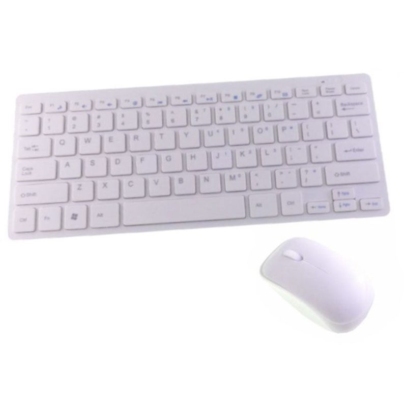 Tastiera wireless mouse senza fili ricevitore USB batterie copertura silicone