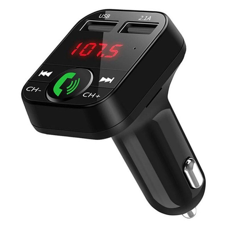 Unico Caricatore auto Trasmettitore FM Bluetooth Lettore MP3 vivavo...